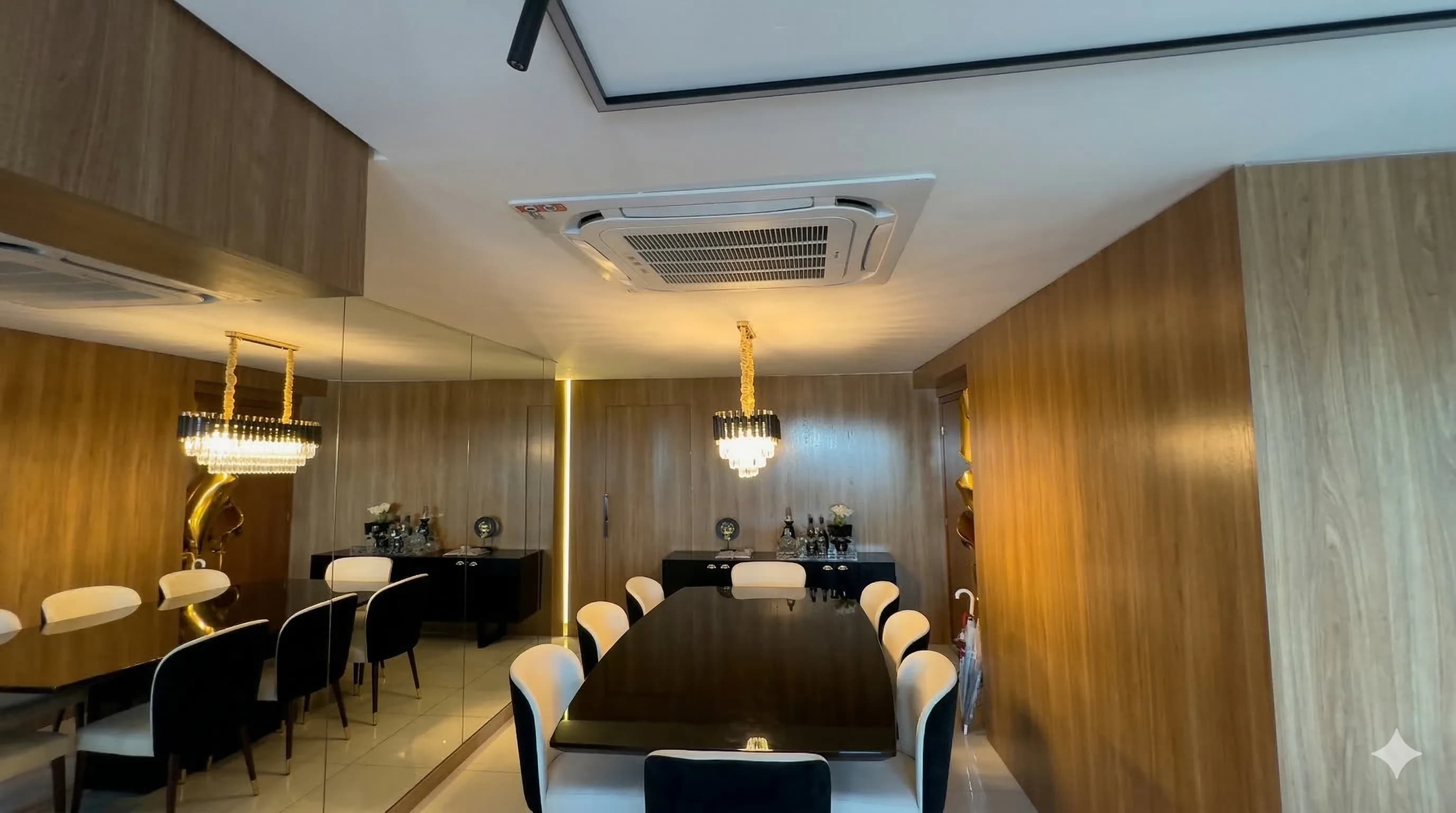 Ar condicionado instalado em ambiente residencial com conforto e design