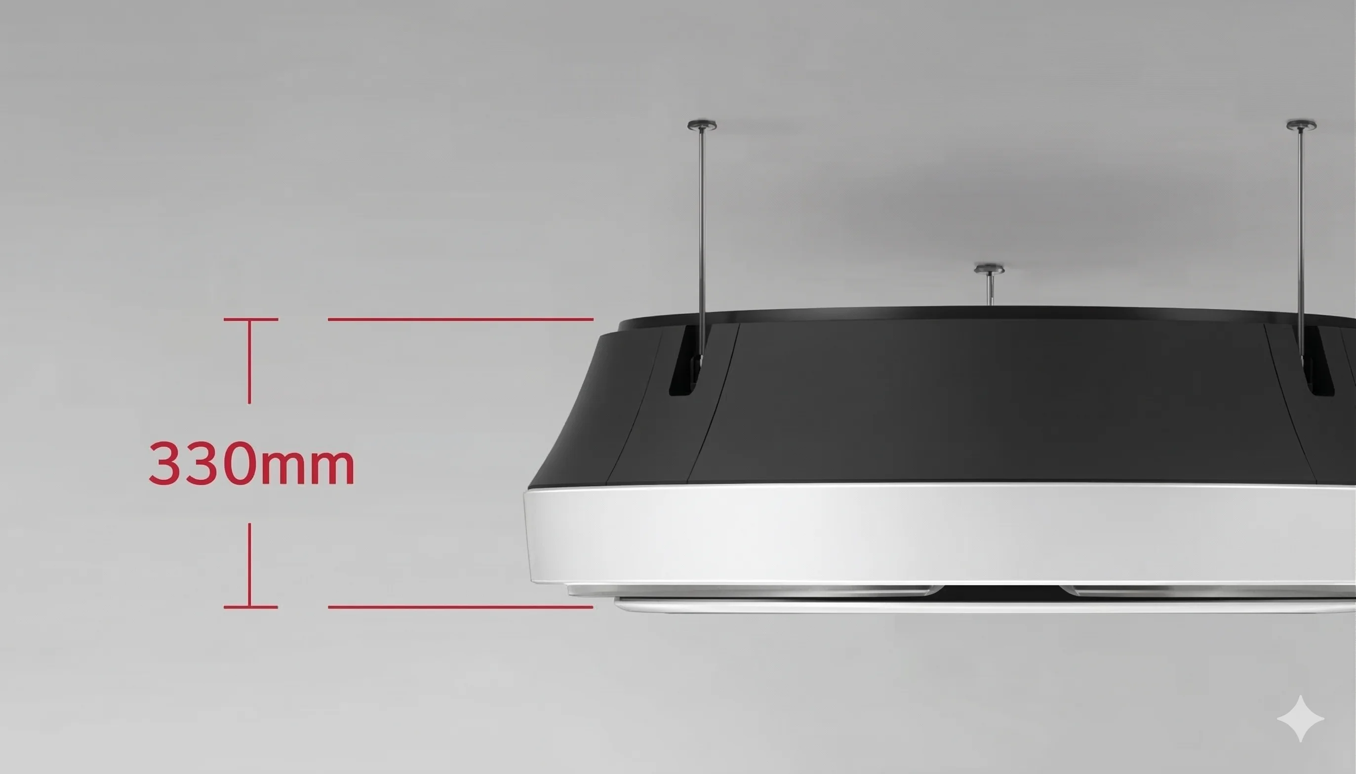 Corpo com apenas 330mm de altura — 10% mais fino que cassetes convencionais